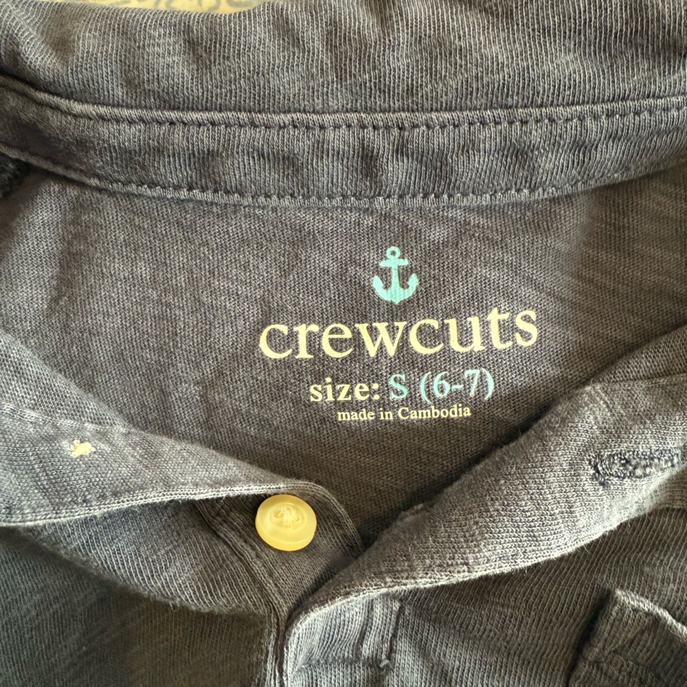 Crewcuts Blue long sleeve boys polo, size 6/7, 100%cotton, worn once - Picture 3 of 4